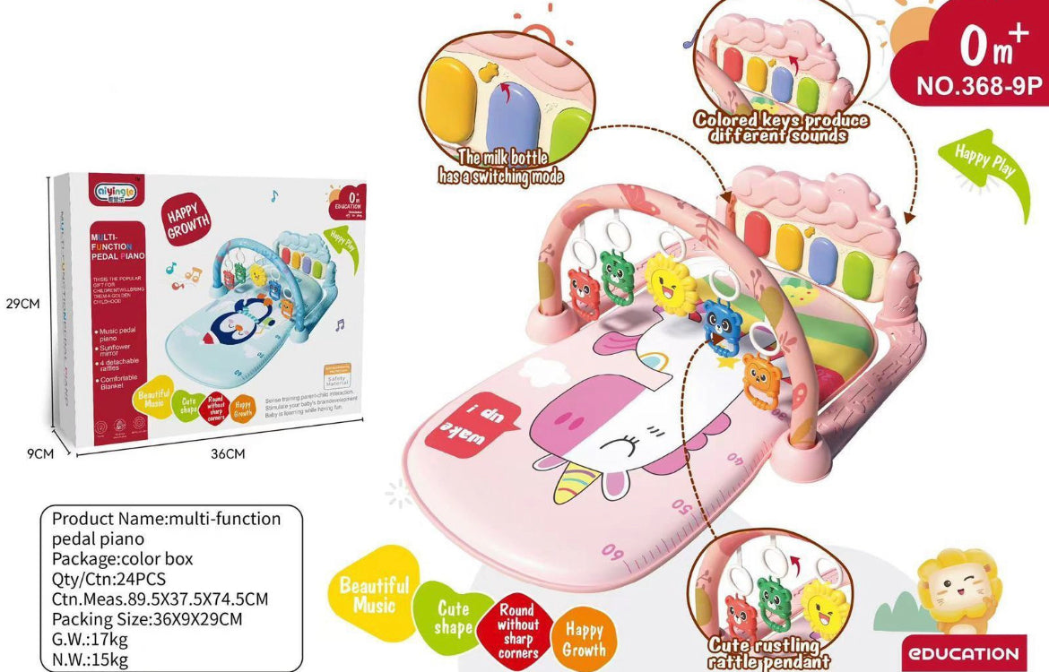 GIMNASIO PIANO MUSICAL PARA EL DESARROLLO PSICOMOTOR DEL BEBÉ - Tesoritos Baby