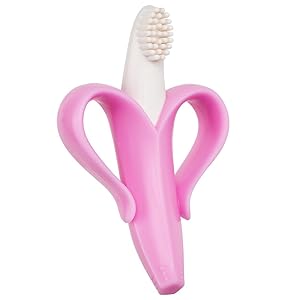 CEPILLO MORDEDOR DE SILICONA DISEÑO BANANA