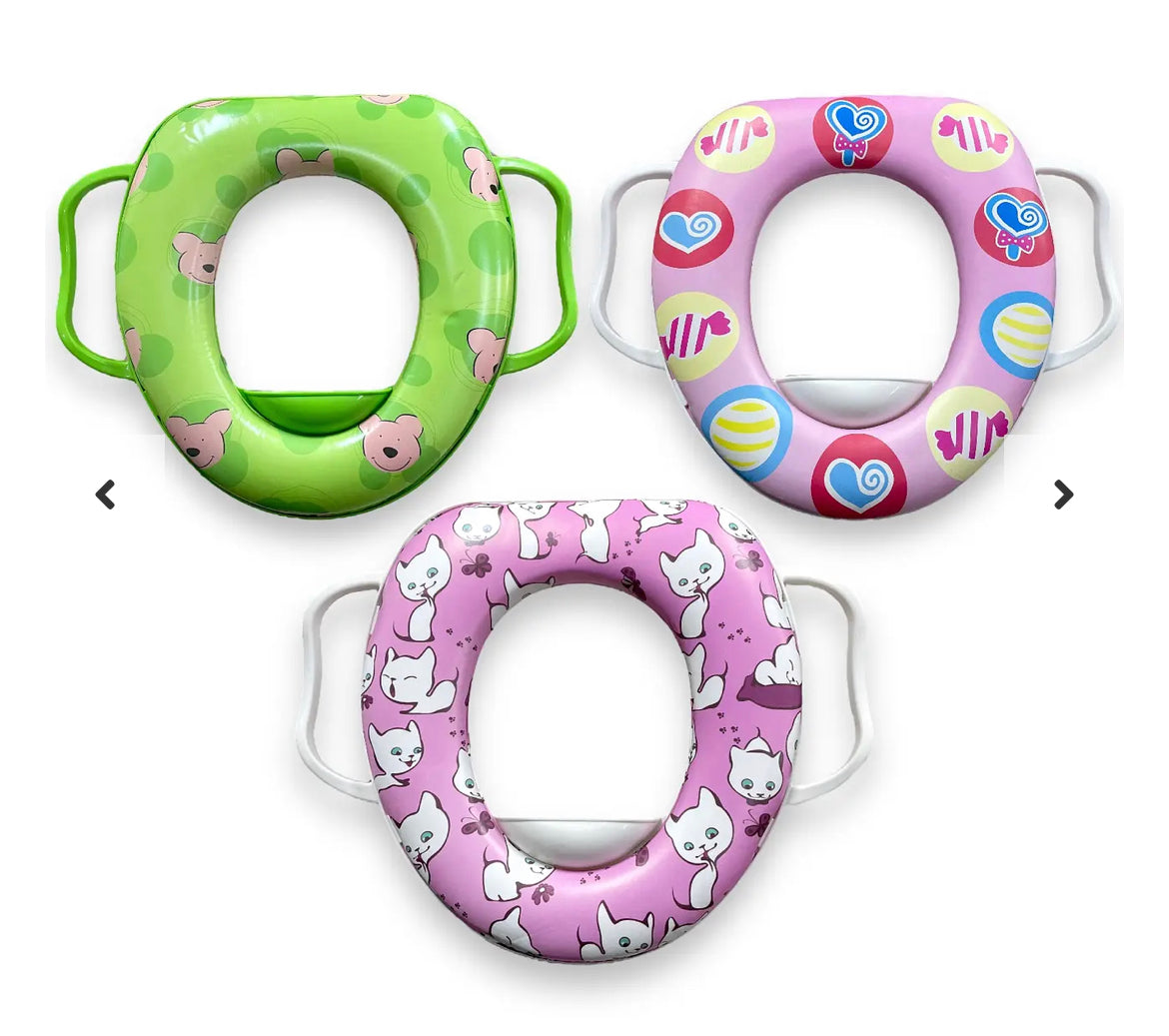 ADAPTADOR ASIENTO DE BAÑO CON MANILLA PARA NIÑOS - Tesoritos Baby