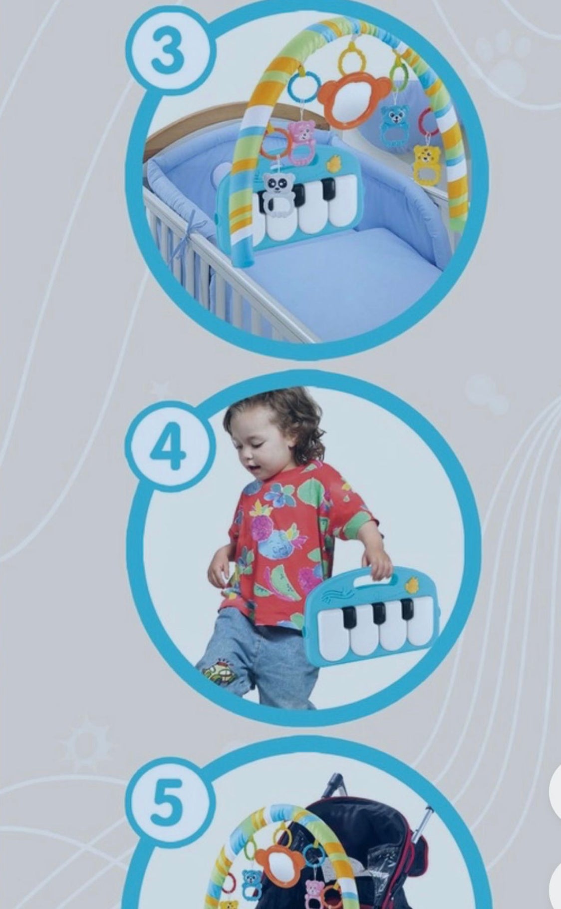 GIMNASIO PIANO MUSICAL PARA BEBÉS - Tesoritos Baby