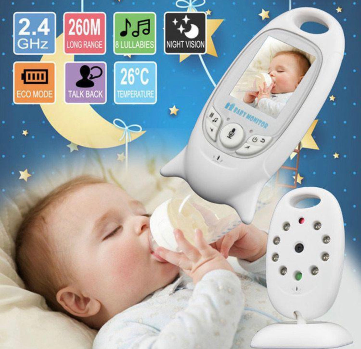 MONITOR INALÁMBRICO PARA BEBÉS - Tesoritos Baby