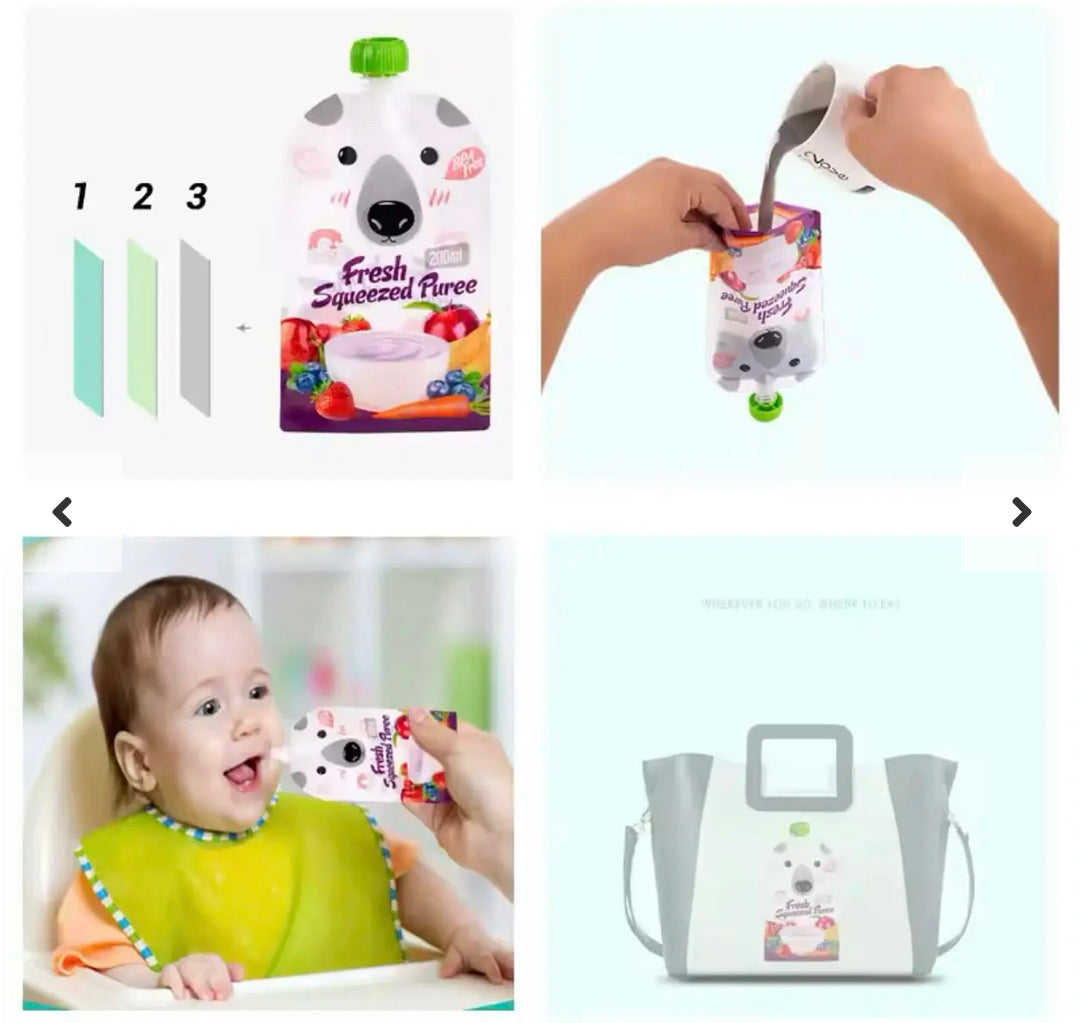 POUCH/BOLSA DE ALIMENTACIÓN REUTILIZABLE - Tesoritos Baby