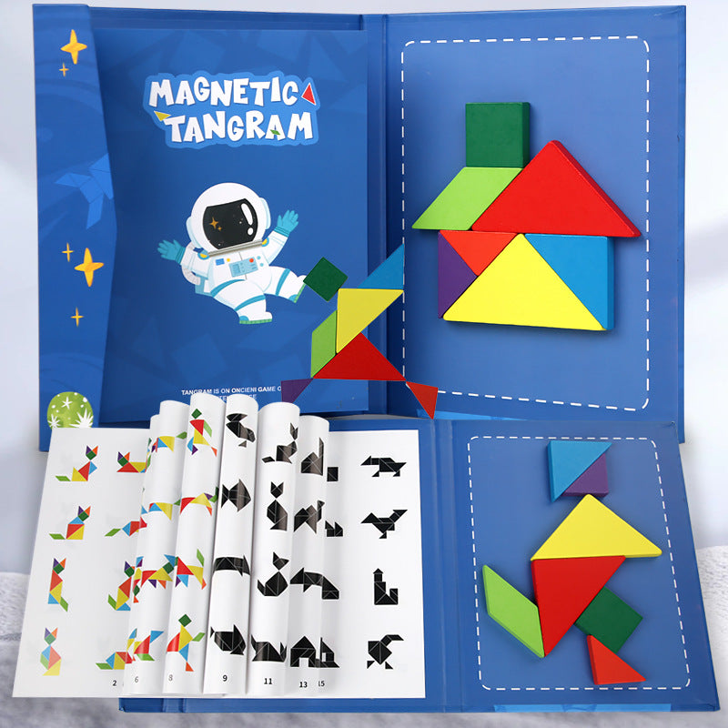 TANGRAM MAGNETICO LIBRO ROMPECABEZAS 96 DESAFIOS