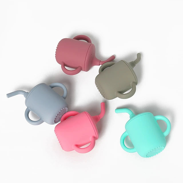 VASO SON ASAS DE SILICONA PARA BEBÉS COLORES VARIOS